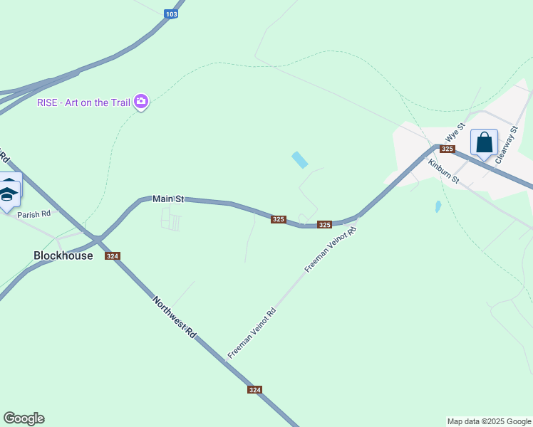 map of restaurants, bars, coffee shops, grocery stores, and more near 23 Nova Scotia 325 in Mahone Bay