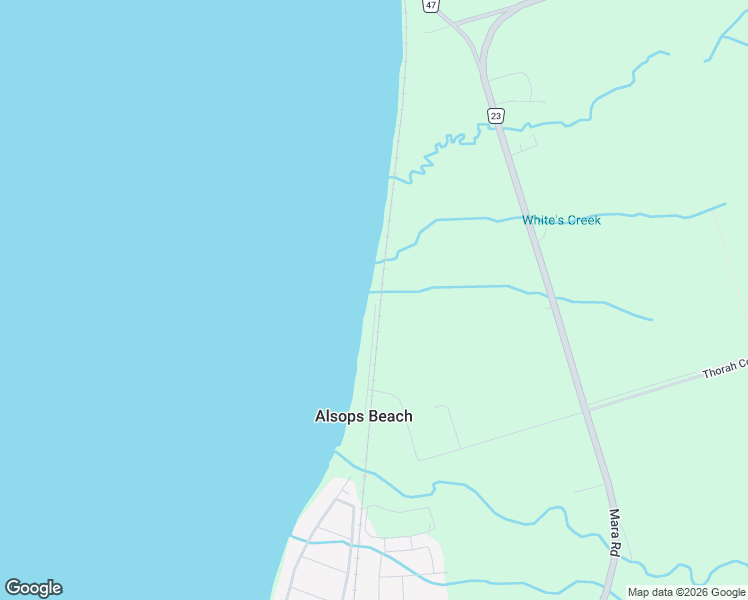 map of restaurants, bars, coffee shops, grocery stores, and more near 100B Alsops Beach Road in Brock