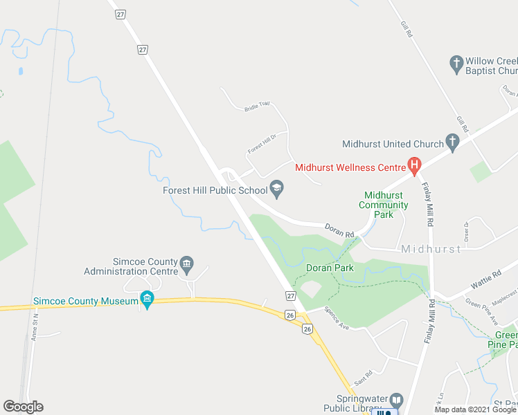 map of restaurants, bars, coffee shops, grocery stores, and more near 11 Doran Road in Midhurst