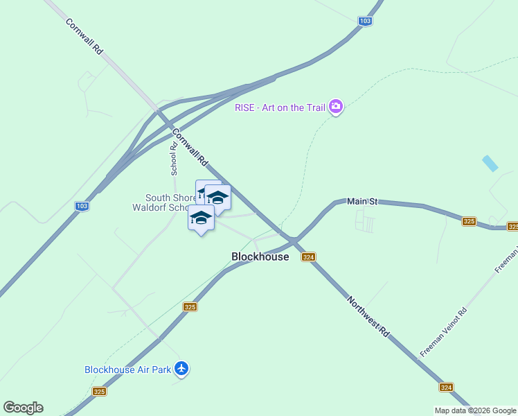 map of restaurants, bars, coffee shops, grocery stores, and more near 42 Cornwall Road in Blockhouse
