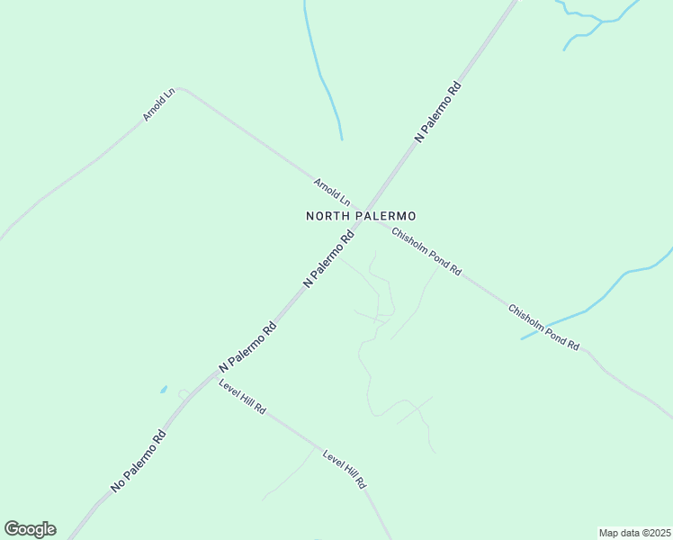 map of restaurants, bars, coffee shops, grocery stores, and more near 2595 North Palermo Road in Palermo