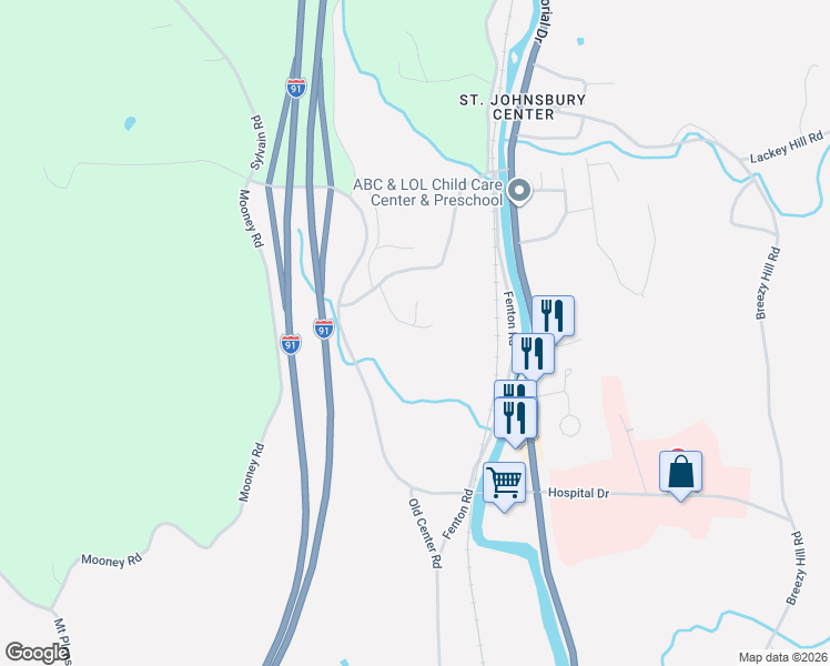 map of restaurants, bars, coffee shops, grocery stores, and more near 134 Model A Drive in Saint Johnsbury