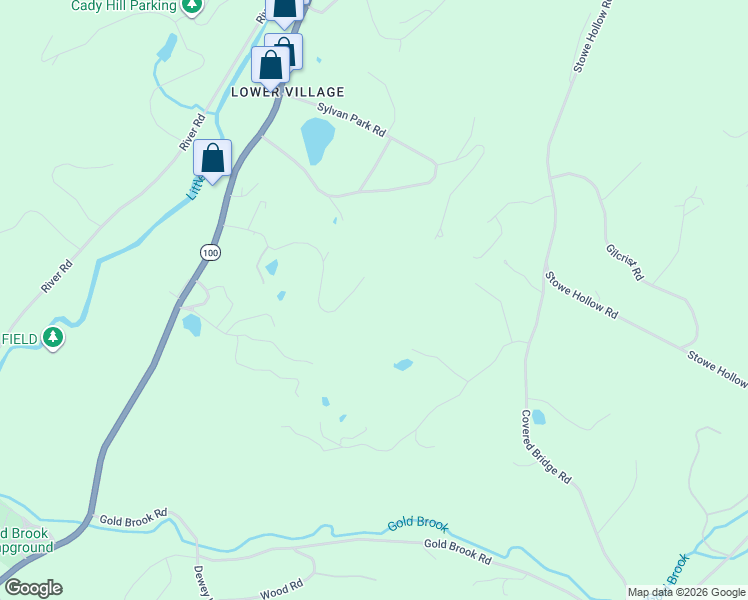 map of restaurants, bars, coffee shops, grocery stores, and more near 458 Old Farm Road in Stowe