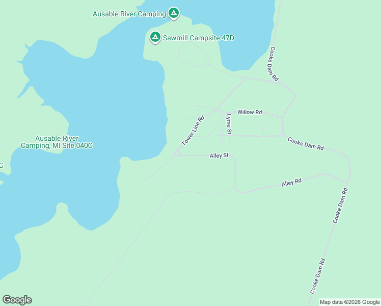 map of restaurants, bars, coffee shops, grocery stores, and more near James in Oscoda charter Township