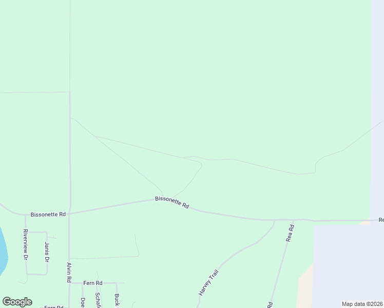 map of restaurants, bars, coffee shops, grocery stores, and more near 2240 Bissonette Road in Oscoda