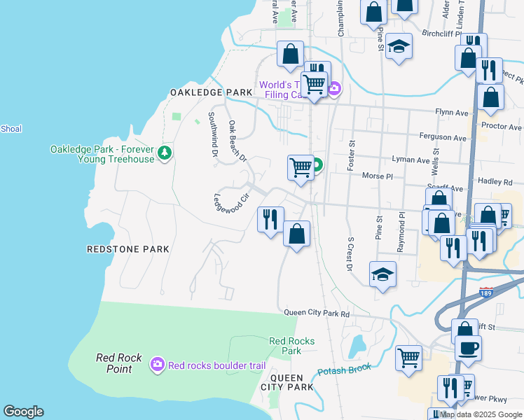map of restaurants, bars, coffee shops, grocery stores, and more near 91 Austin Drive in Burlington