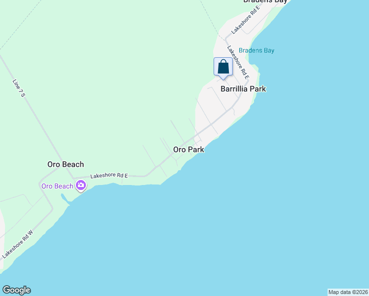 map of restaurants, bars, coffee shops, grocery stores, and more near 67 Lakeshore Road East in Oro Station