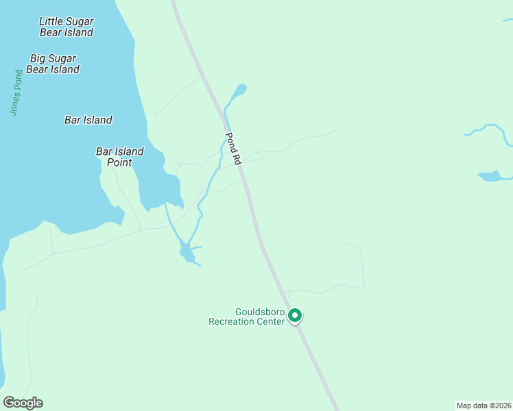 map of restaurants, bars, coffee shops, grocery stores, and more near 691 Pond Road in Gouldsboro