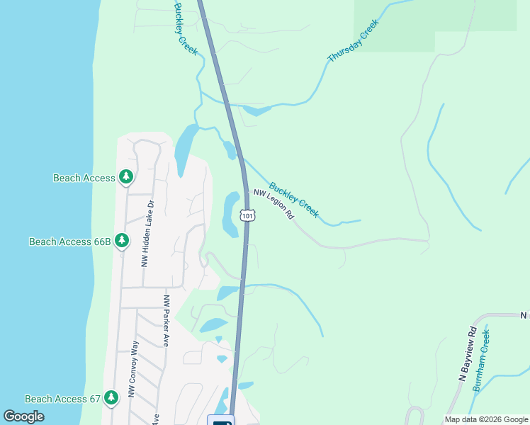 map of restaurants, bars, coffee shops, grocery stores, and more near 32 Northwest Legion Road in Waldport