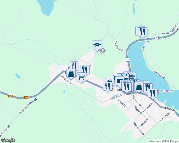 map of restaurants, bars, coffee shops, grocery stores, and more near 38 Clearway Street in Mahone Bay