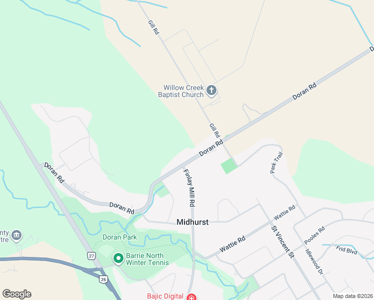 map of restaurants, bars, coffee shops, grocery stores, and more near 82 Doran Road in Midhurst