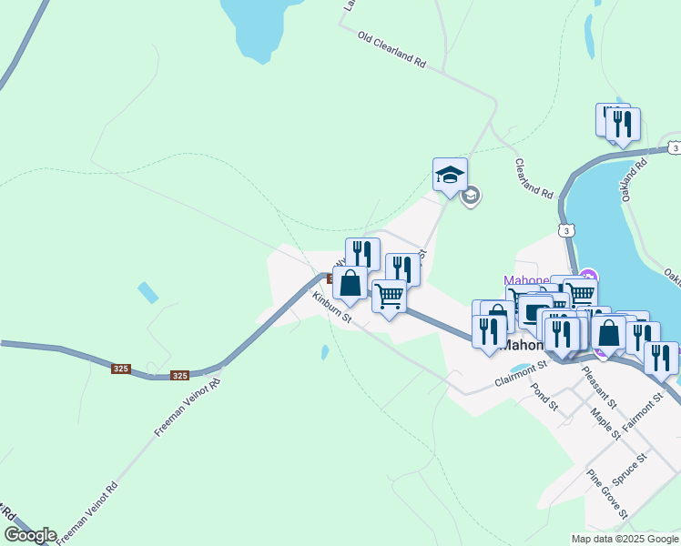 map of restaurants, bars, coffee shops, grocery stores, and more near 2 Wye Street in Mahone Bay
