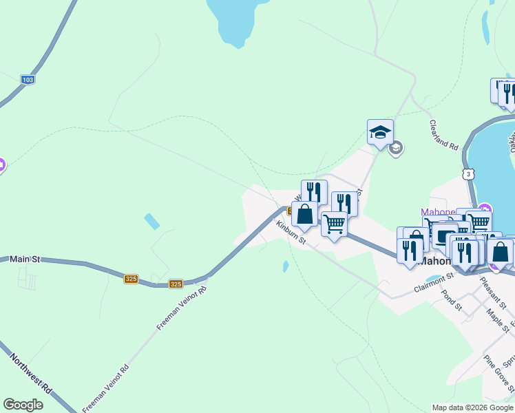map of restaurants, bars, coffee shops, grocery stores, and more near 252 Main Street in Mahone Bay