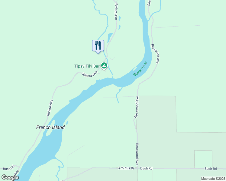 map of restaurants, bars, coffee shops, grocery stores, and more near N899 Resewood Avenue in Neillsville