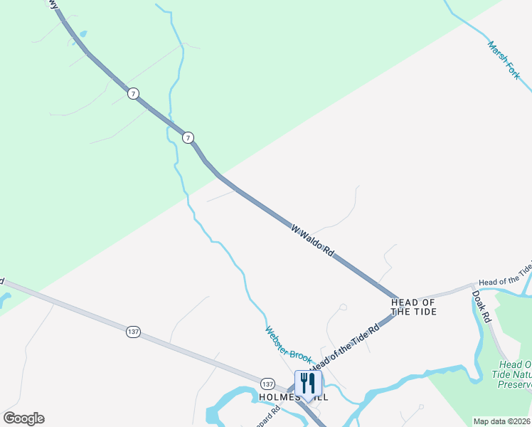 map of restaurants, bars, coffee shops, grocery stores, and more near 57 West Waldo Road in Belfast