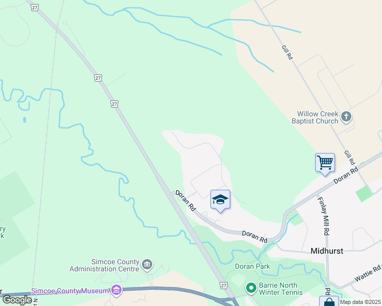 map of restaurants, bars, coffee shops, grocery stores, and more near 10 Bridle Trail in Midhurst