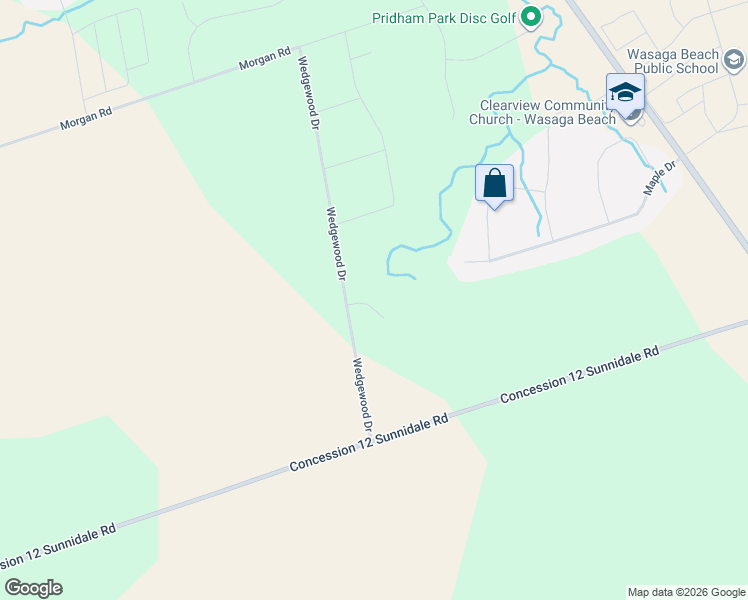map of restaurants, bars, coffee shops, grocery stores, and more near 5 Blake Court in Wasaga Beach
