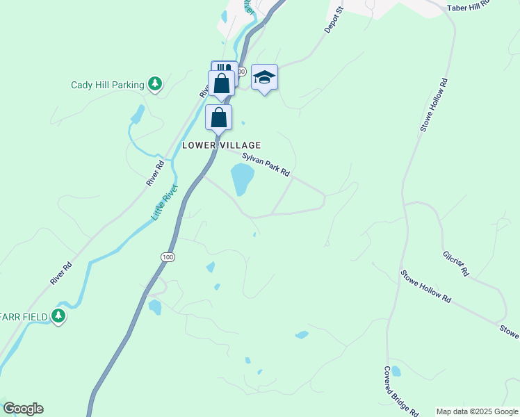 map of restaurants, bars, coffee shops, grocery stores, and more near 108 Sachs Pond Lane in Stowe
