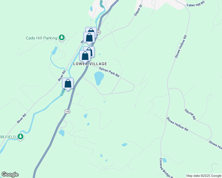 map of restaurants, bars, coffee shops, grocery stores, and more near 108 Sachs Pond Lane in Stowe