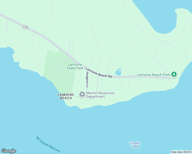 map of restaurants, bars, coffee shops, grocery stores, and more near 679 Lamoine Beach Road in Lamoine