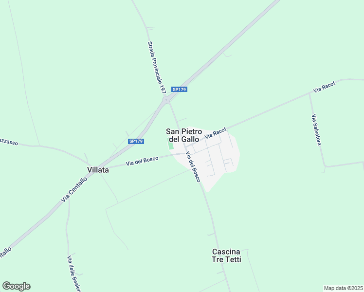 map of restaurants, bars, coffee shops, grocery stores, and more near 10 Via del Bosco in San Pietro del Gallo