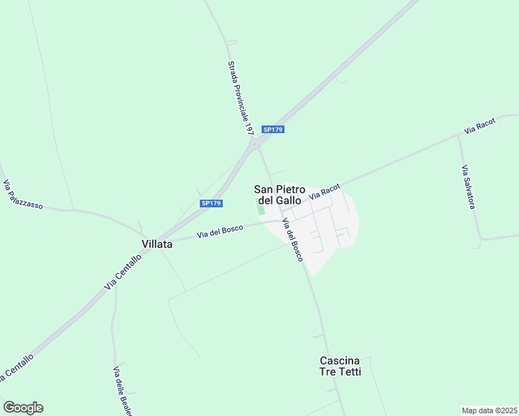 map of restaurants, bars, coffee shops, grocery stores, and more near 10 Via del Bosco in San Pietro del Gallo