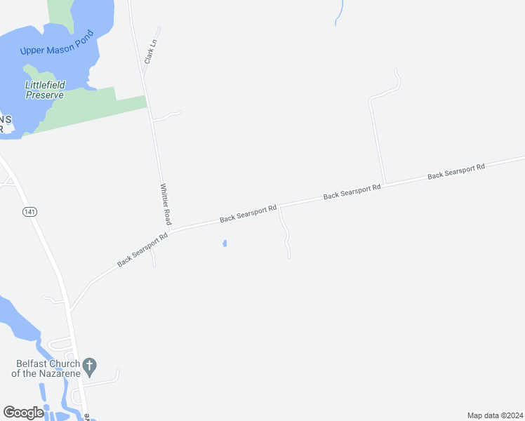 map of restaurants, bars, coffee shops, grocery stores, and more near 51 Back Searsport Road in Belfast