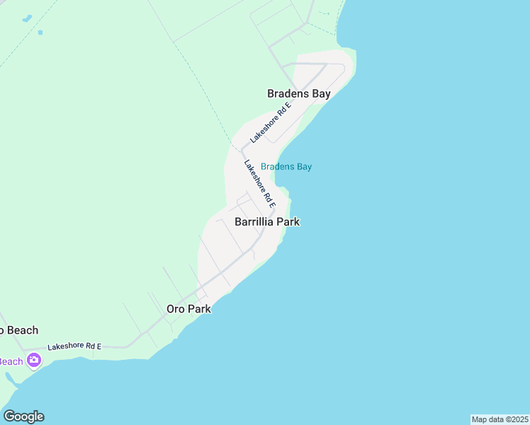 map of restaurants, bars, coffee shops, grocery stores, and more near 246 Lakeshore Road East in Oro Station