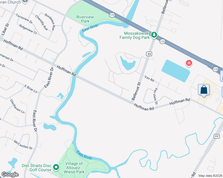 map of restaurants, bars, coffee shops, grocery stores, and more near 1423 Hoffman Road in Bellevue