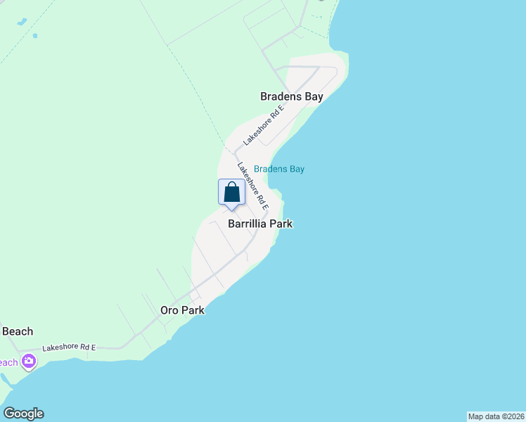 map of restaurants, bars, coffee shops, grocery stores, and more near 202 Lakeshore Road East in Oro Station
