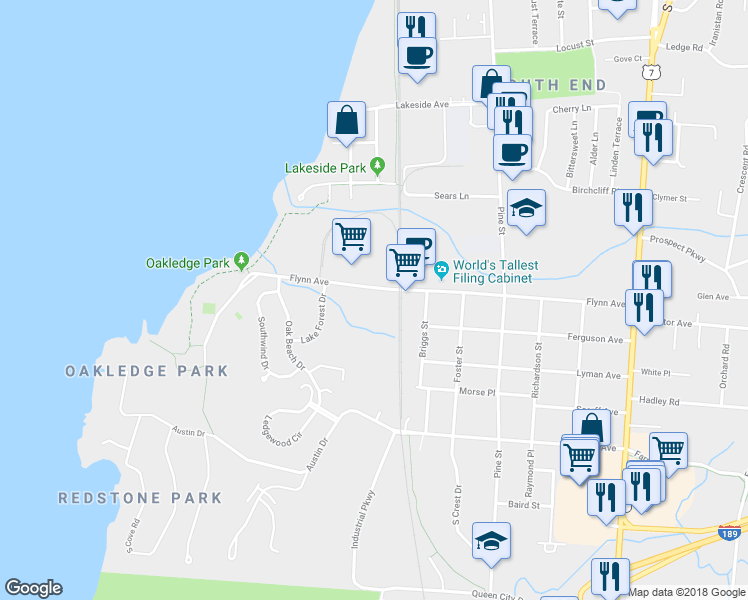 map of restaurants, bars, coffee shops, grocery stores, and more near 199 Flynn Ave in Burlington