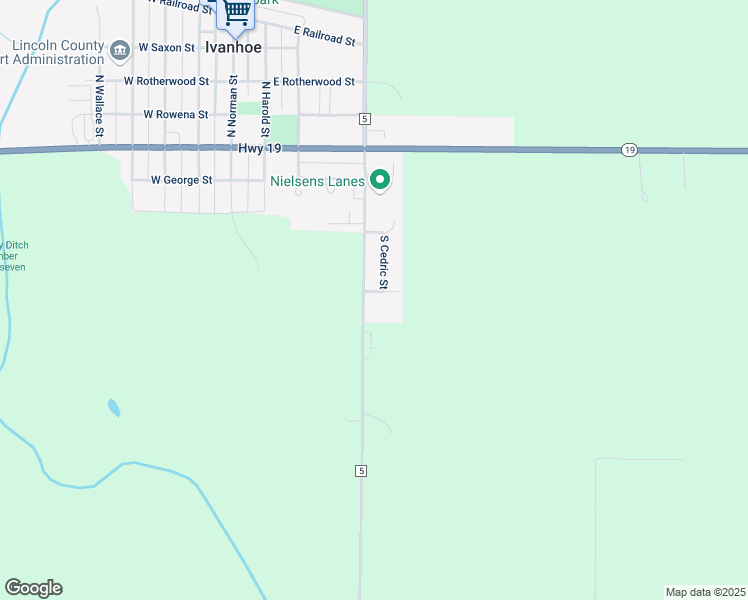 map of restaurants, bars, coffee shops, grocery stores, and more near 402 County Road 5 in Ivanhoe