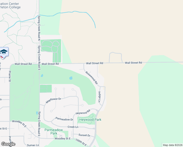 map of restaurants, bars, coffee shops, grocery stores, and more near 455 Rosewood Road in Northfield