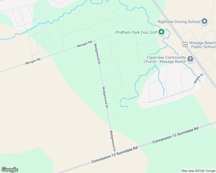 map of restaurants, bars, coffee shops, grocery stores, and more near 62 Martyn Drive in Wasaga Beach