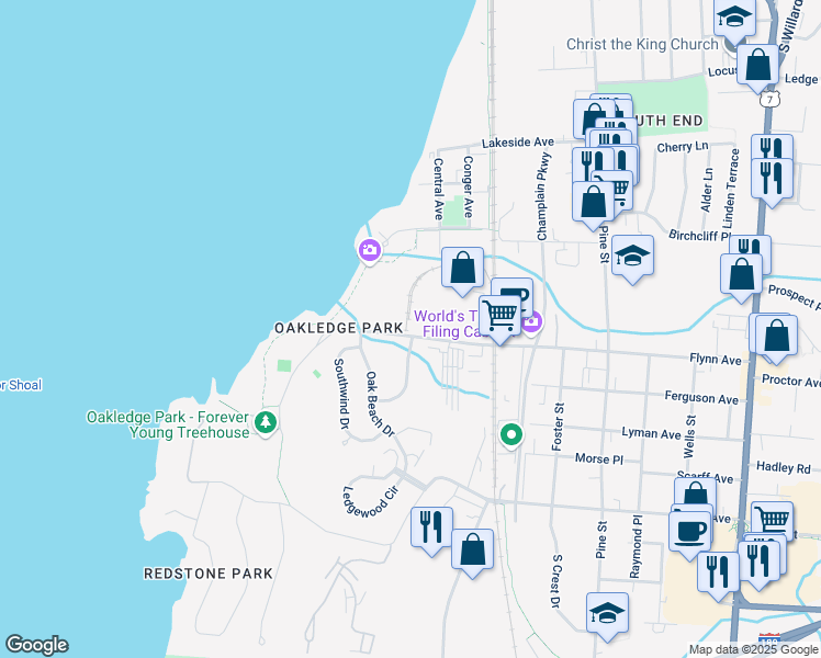 map of restaurants, bars, coffee shops, grocery stores, and more near 2 Flynn Avenue in Burlington