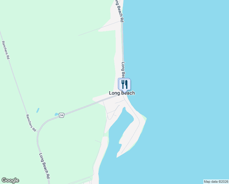 map of restaurants, bars, coffee shops, grocery stores, and more near 417 Long Beach Road in Cameron