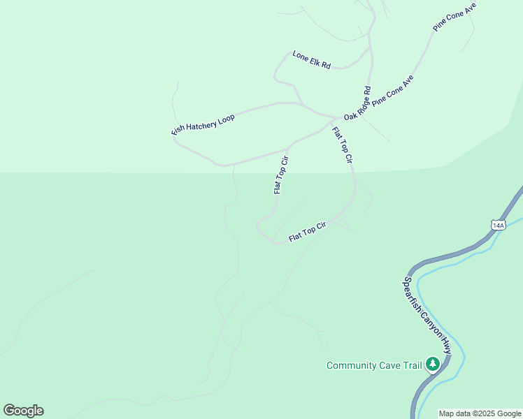 map of restaurants, bars, coffee shops, grocery stores, and more near Flat Top Circle in Spearfish