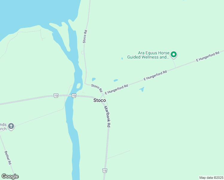 map of restaurants, bars, coffee shops, grocery stores, and more near 15 East Hungerford Road in HUNG
