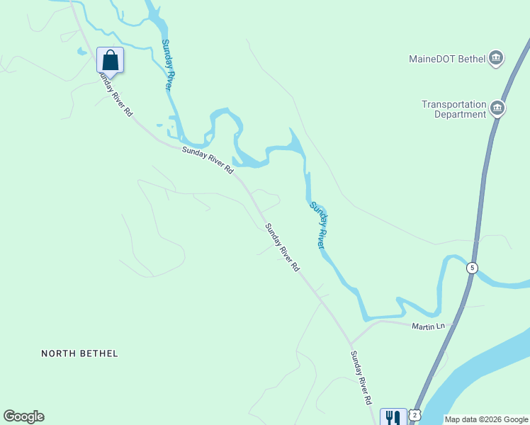 map of restaurants, bars, coffee shops, grocery stores, and more near 26 Cherry Lane in Bethel