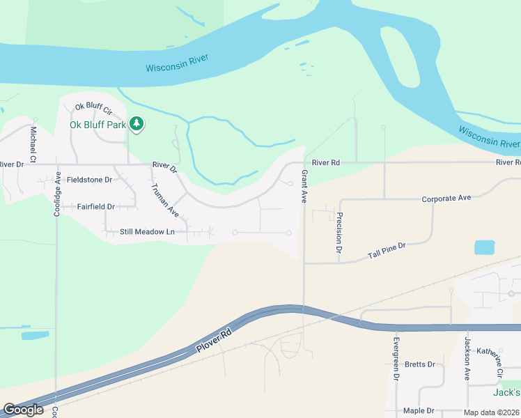 map of restaurants, bars, coffee shops, grocery stores, and more near 2525 Auburn Ridge Drive in Plover