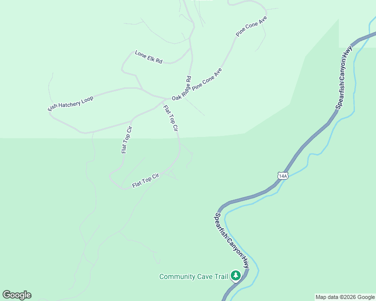 map of restaurants, bars, coffee shops, grocery stores, and more near Bear Butte View in Spearfish