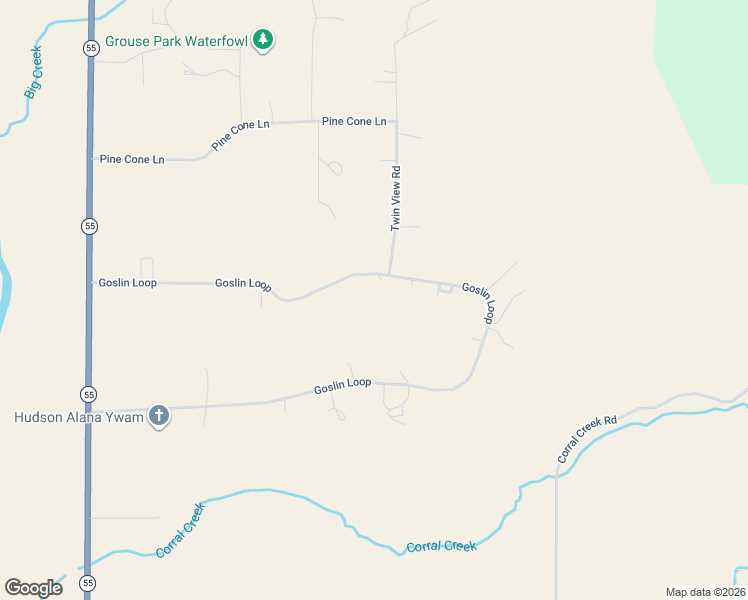 map of restaurants, bars, coffee shops, grocery stores, and more near 47-63 Goslin Loop in Cascade