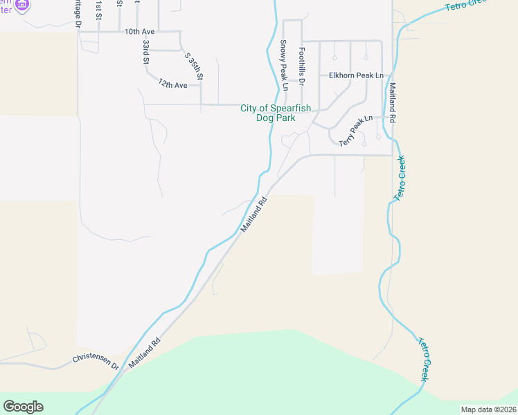 map of restaurants, bars, coffee shops, grocery stores, and more near 1561 Maitland Road in Spearfish