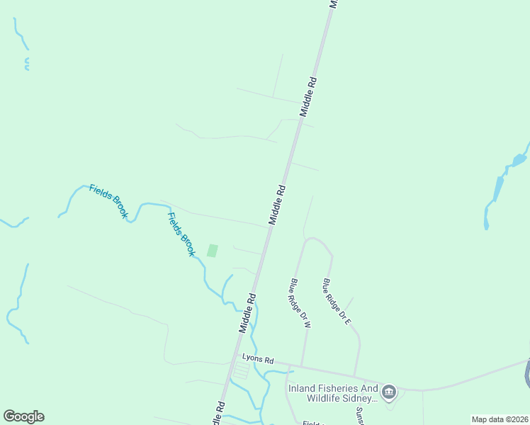 map of restaurants, bars, coffee shops, grocery stores, and more near 3168 Middle Road in Sidney