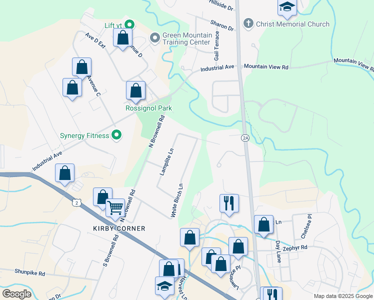map of restaurants, bars, coffee shops, grocery stores, and more near 499 White Birch Ln in Williston