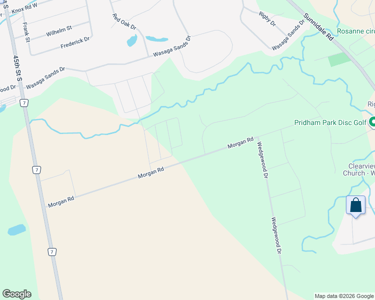map of restaurants, bars, coffee shops, grocery stores, and more near 228 Morgan Road in Stayner