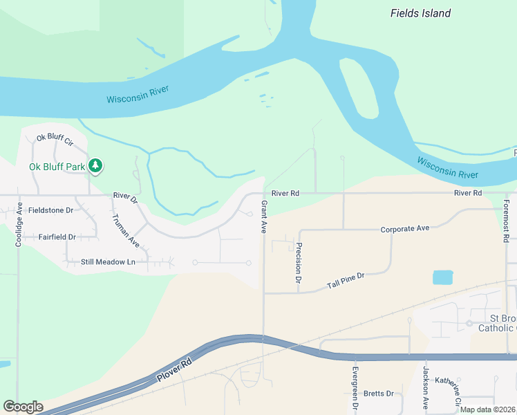 map of restaurants, bars, coffee shops, grocery stores, and more near 2530 Pepper Tree Place in Plover