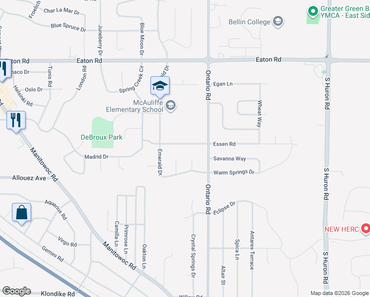 map of restaurants, bars, coffee shops, grocery stores, and more near 2237 Warm Springs Court in Bellevue