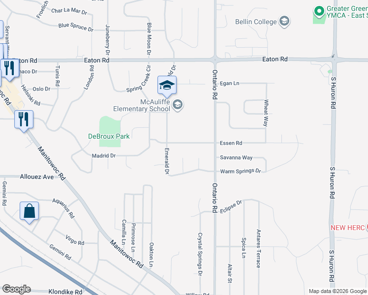 map of restaurants, bars, coffee shops, grocery stores, and more near 2237 Warm Springs Court in Bellevue