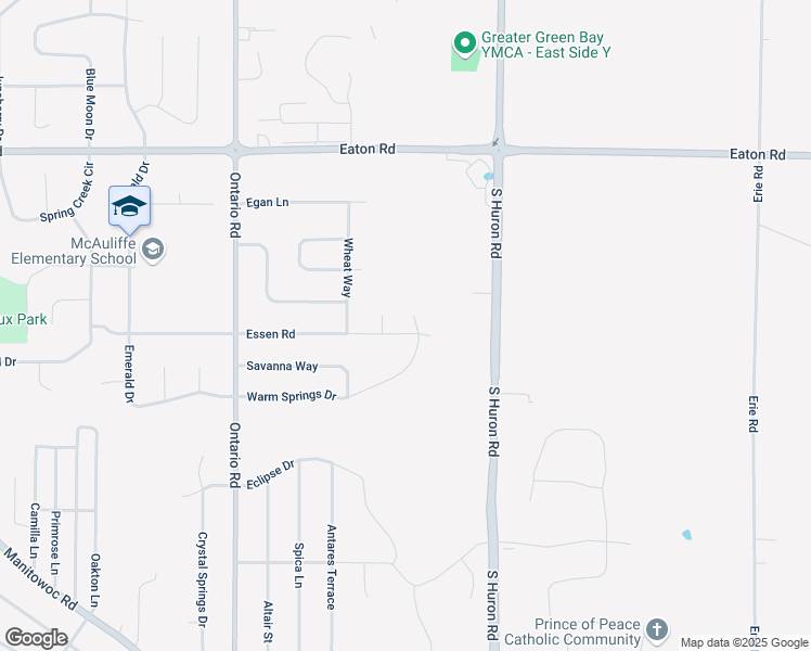 map of restaurants, bars, coffee shops, grocery stores, and more near 3229 Essen Road in Green Bay